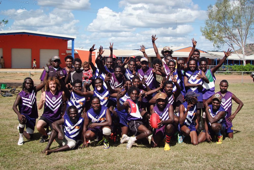 Injalak proudly display their colours in the grand final at Gunbalanya Oval on Saturday 17 May. See more photos on at the West Arnhem Regional Council facebook page here.