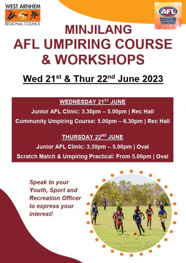 Minjilang AFL Umpiring Course & West Arnhem Regional Council