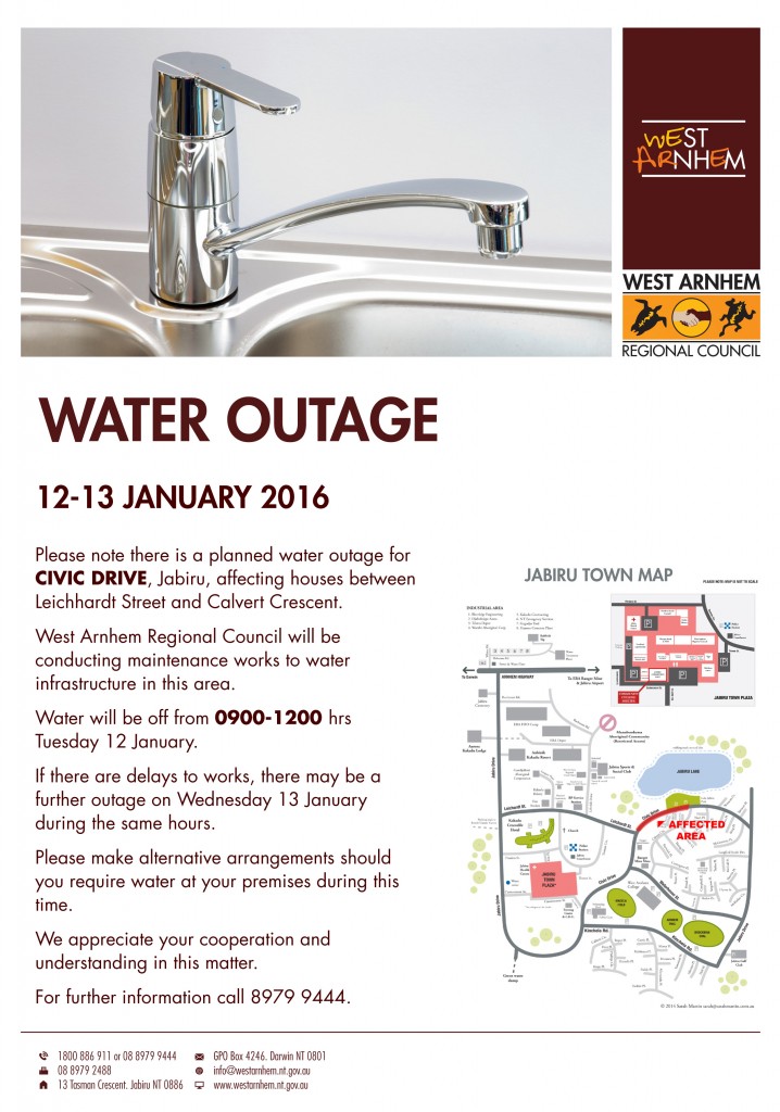 Water outage Jan 12