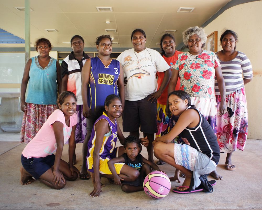The Warruwi women's basketball team in Jabiru on Friday 3 October, ready to travel to Barunga for the two-day Indigenous Women in Sport Top End basketball competition.